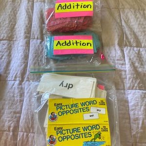 Home school or home practice studying cards for children